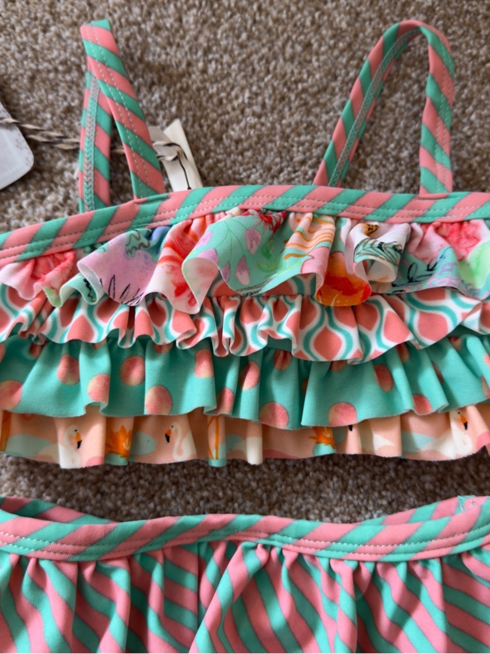NWT Matilda Jane Ruffle 2 Piece Swim Set Size 2 Boutique Summer Swim Suit - Picture 5 of 9